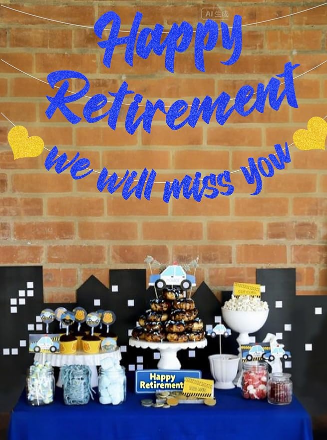 Pre-Strung Happy Retirement Banner & We Will Miss You Banner - Image 5