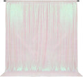 PartyDelight Iridescent White Sequin Backdrop 6x6ft Shimmer Photo Curtain | 4 by PartyDelight