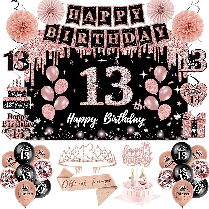 51Pcs 13th Birthday Decorations by Unknown