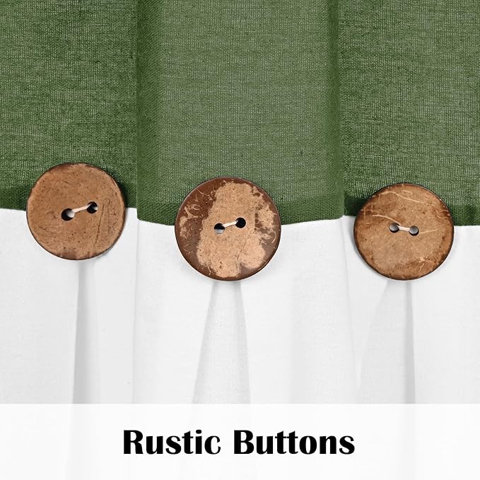 Farmhosue Kitchen Curtains 36 Inch Length, Rustic Cotton Linen Tier Curtains - Image 4