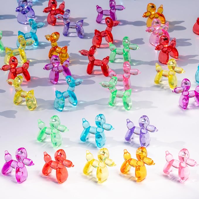 Yopcuvi 120 PCS Mini Balloon Dog Sculpture Keychain, Nine Colors Randomly Mixed by Yopcuvi
