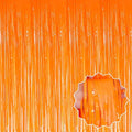 6 Pack Macaron Orange Foil Fringe Curtains Backdrop, 3.28 x 8.2 Ft Metallic Streamers Tinsel Curtains Background for Photo Booth, Birthday, Weddings, Carnivals, Graduation, Themed Party Decorations