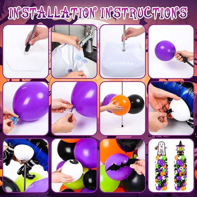 Kasyat 2 Sets Halloween Balloon Column Stand Kit - Image 6