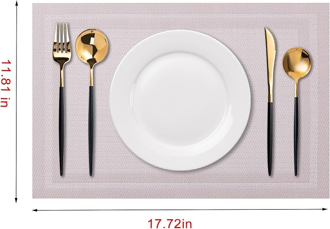 Placemats Set of 4 Washable Indoor | Outdoor Vinyl Place Mats - Image 2