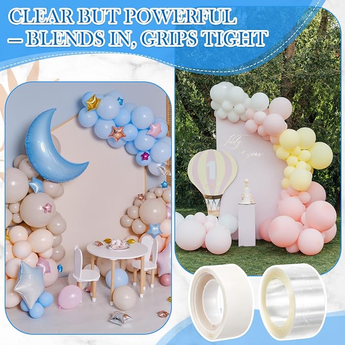 108 Pcs Balloon Arch Kit, 10 Clear 3.5 Inch Clips, 50 Clear 260 Balloons | - Image 5