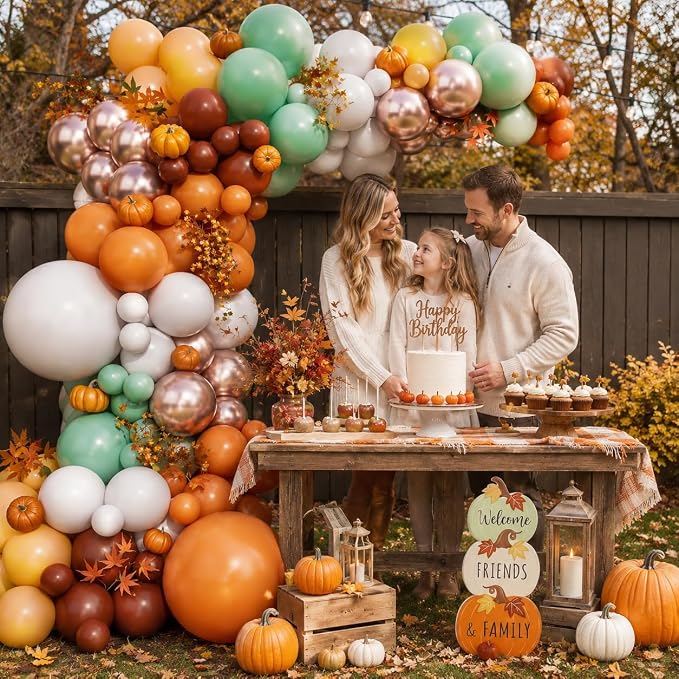124pcs Fall Balloon Arch Kit, Thanksgiving Garland - Image 3
