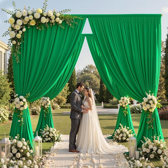 20ft×12ft Wrinkle Free Green Backdrop Curtain - Image 7