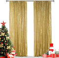 Hahuho Gold Sequin Backdrop Curtain, Party Decoration（2 Panels, 2FT x 8FT by Hahuho