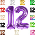 KatchOn Purple Number 12 Balloon 40 Inch, 12th Birthday Balloon Decor | 12th by KatchOn