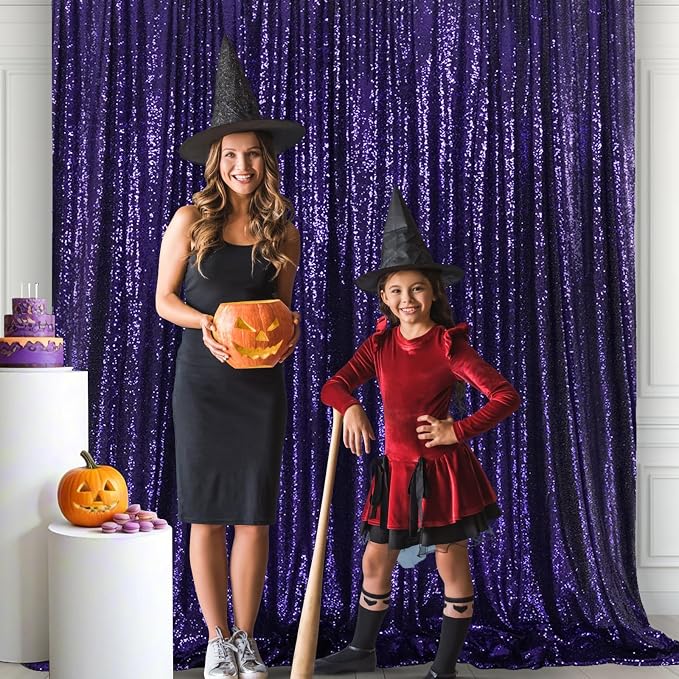 Eternal Beauty Purple 3mm Sequin Backdrop 8x10 Ft - Image 6