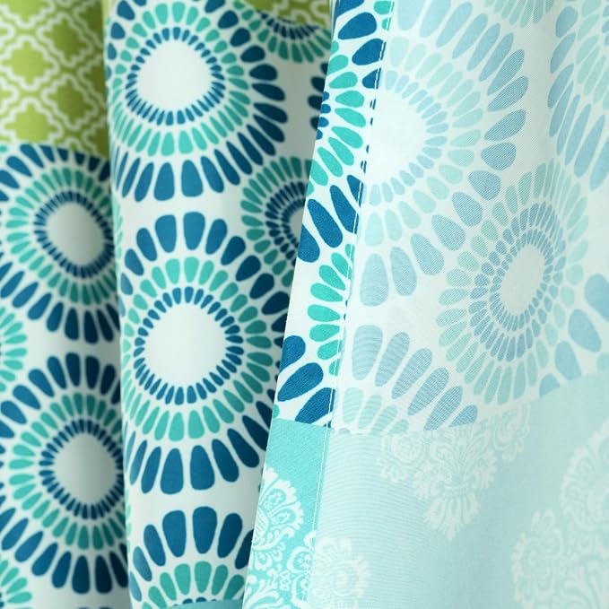 Lush Decor Bohemian Stripe Window Curtain Panels, Pair 52" W x 84" L Blue & - Image 5