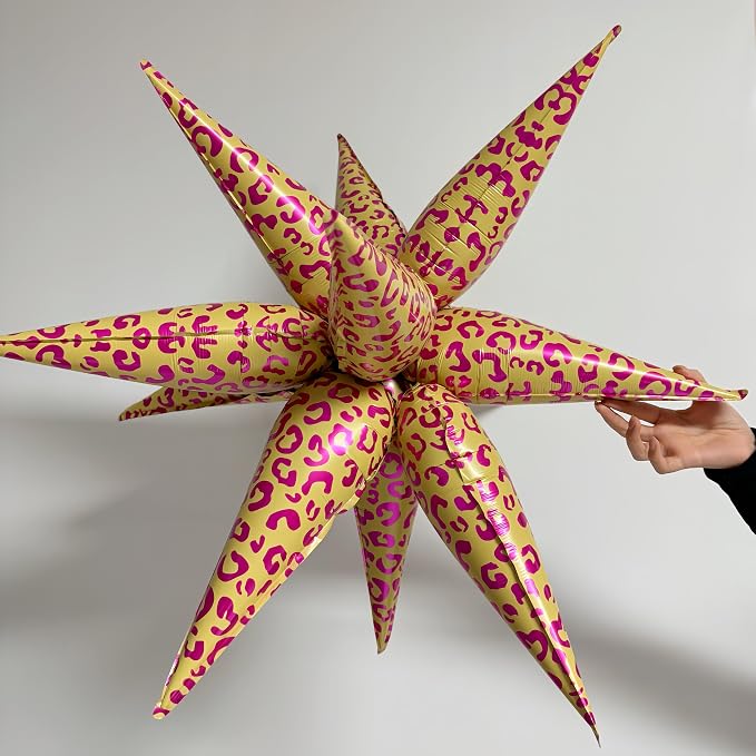 2Pcs 32 Inch Leopard Explosion Star Cheetah Print Balloons/Y2K Party Decor by baoonworlld