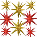 TONIFUL 8 Pcs Explosion Star Balloons Red and Gold Foil Balloon Party Decor | by TONIFUL