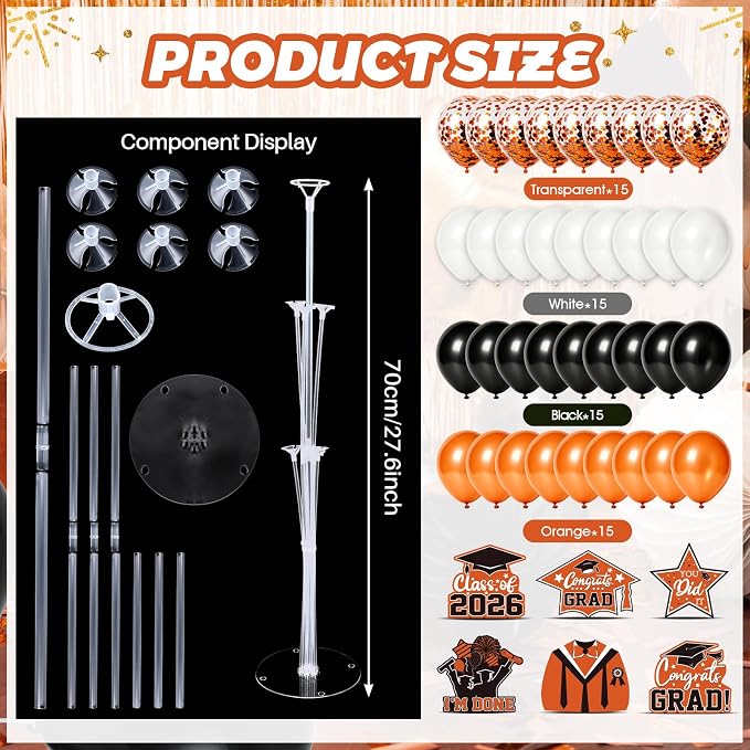 6 Sets 2026 Graduation Balloon Stand Kit - Image 3