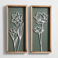 Tide and Tales Floral 3D Green Wall Art, Botanical Wall Decor, Lightweight by TideandTales