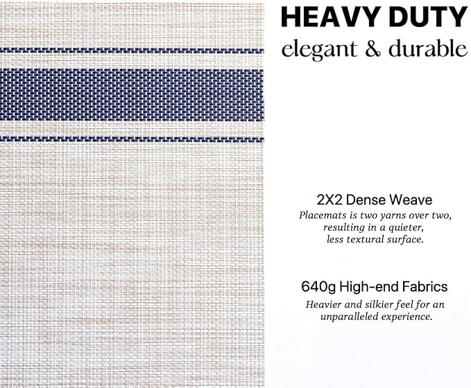 LEXMORE PlaceMats Set of 12 Vinyl/Plastic Woven Place Mats - Image 3