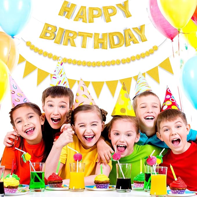 CANREVEL 3 PCS Pre-Strung 3D Happy Birthday Banner Decorations, Happy Birthday - Image 7