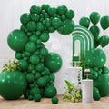 PartyWoo Dark Green Balloons 127pcs Emerald Hunter Forest Green Color | by PartyWoo