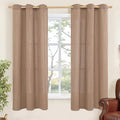 YoungsTex Mocha Brown Linen Curtains 63 Inch Length by YoungsTex