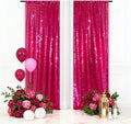 Eternal Beauty Hot Pink 3mm Sequin Backdrop 2x8 Ft 2 Pack Wedding | Dense by EternalBeauty