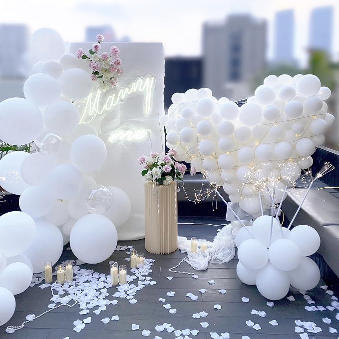 200 Pieces White Balloons Different Sizes 5 10 12 18 Inch Latex White Balloon - Image 6
