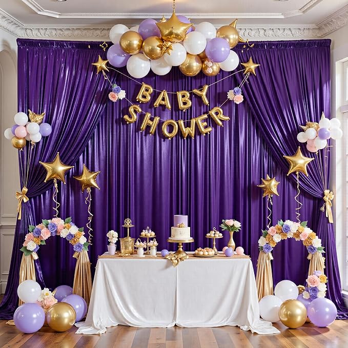 10x10FT Purple Sequin Backdrop Curtain - Image 8