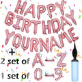 Rose Gold Happy Birthday Balloon Banner Set -16" Foil Letters Balloons | 76pcs by Awfrky-AllforYou