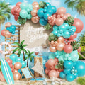 Hawaiian Tropical Balloon Garland Arch Kit, Coral Beach Birthday Decorations | by Tesochye