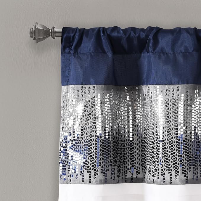 Lush Decor Night Sky Sequins Valance Curtain Single - Image 2