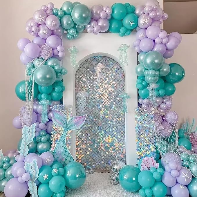 Voircoloria 105pcs Teal Party Latex Balloons, 12inch | - Image 6