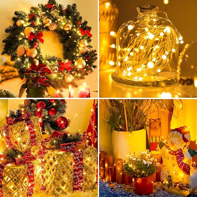 12 Pack Fairy Lights Battery Operated - 7ft 20 Led Twinkle Lights 3 Modes, Bulk Mini String Lights Waterproof for Mason Jars Vases DIY Party Wedding Decoration Christmas -Warm White