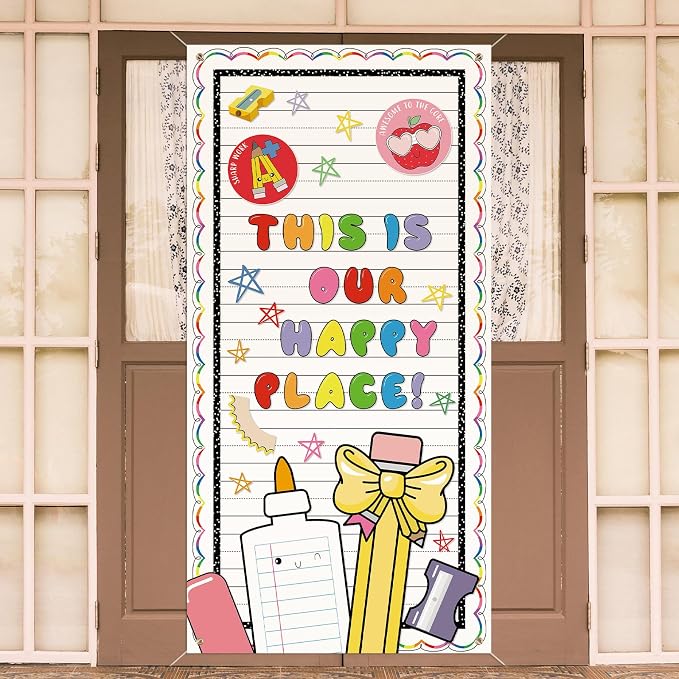 HunnmingRe Composition Notebooks Line Classroom Decor First Day of School Door by HunnmingRe