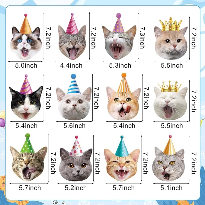 30 PCS Cat Theme Hanging Swirls Decorations Pre-Strung Kitten Birthday Party - Image 3