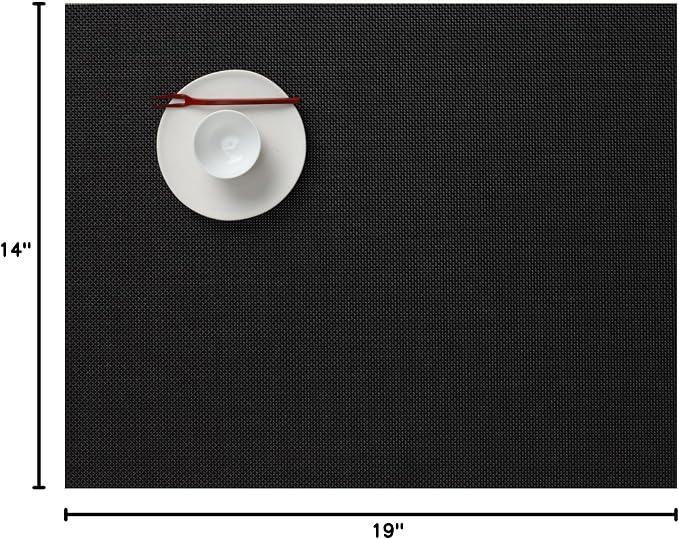 Chilewich Mini Basketweave Placemats, Woven Rectangle Placemats Set of 4 | Easy - Image 7