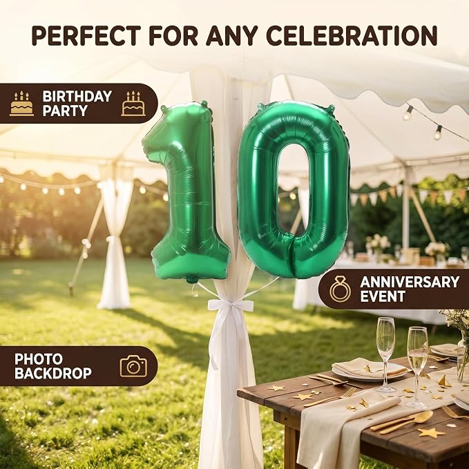 YPSelected 32 Inch Large Foil Helium Number Balloon Birthday Wedding Party 0-9 - Image 5