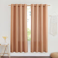 NICETOWN Linen Burlap Burnt Orange Window Treatments, Grommet Thick Privacy by NICETOWN