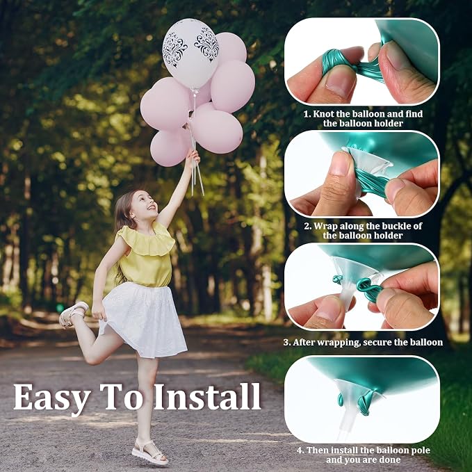 JJUNW 20 Pcs Balloon Sticks, Long Plastic Balloon Sticks - Image 5