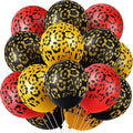 Gejoy 36 Pcs Cheetah Balloons Gold Black Red Leopard Print Balloons 12 Inch by Unknown