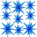 9Pcs Blue Star Balloons, Large Explosion Star Foil Balloons, Metallic Blue by Dagelar