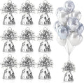 9 PCS Metallic Wrapped Balloons Weights Silver Helium Balloon Weight Balloon by SPFYunion
