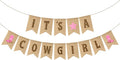 ANGOLIO 2Pcs Western Cowgirl Burlap Banners Baby Shower Themed Party Decoration by ANGOLIO