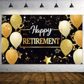 Blulu Retirement Party Decorations, Extra Large Fabric Retire Sign Banner Photo by Blulu