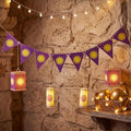 15 Pcs Princess Sun Party Decorations 4.92 ft Purple and Golden Hanging by Unknown