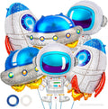 6 Pcs Space Balloons, Astronaut UFO Rocket Foil Balloons by YOTHORN