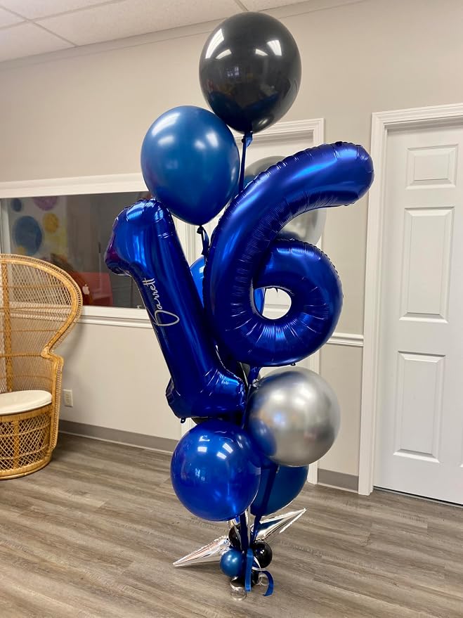 Night Blue Number 1 Balloon 40 Inch - Image 3