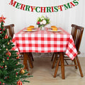 ShinyBeauty 60"x120" Cotton Tablecloth Red White Gingham Checker Rectangle | by ShinyBeauty