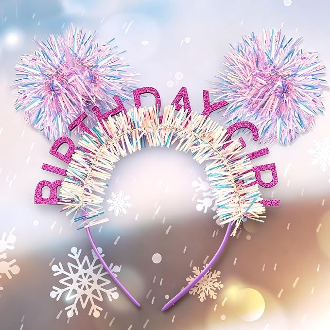 CIEHER Birthday Girl Headband Birthday Crown - Image 8