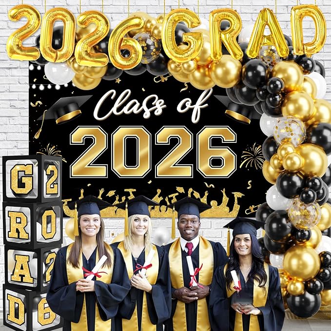 Graduation Decorations 2026, Balloon Arch Kit and Backdrop - Image 2