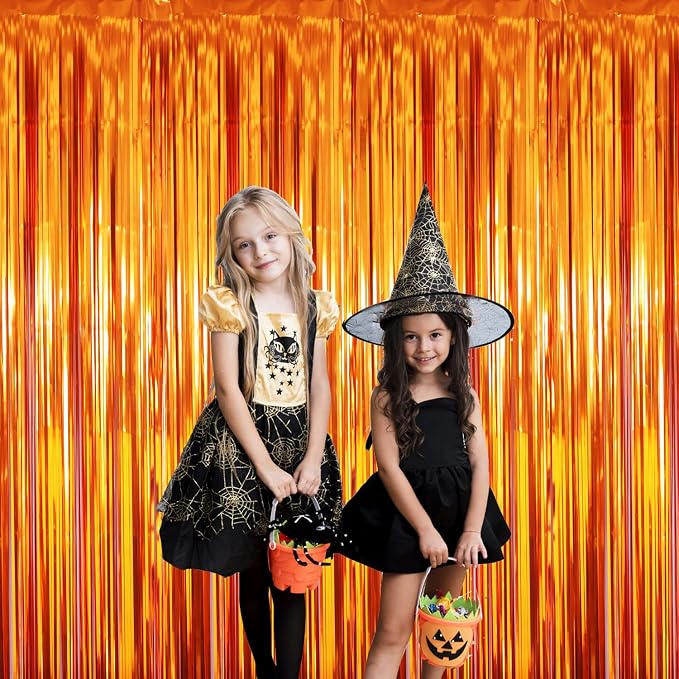 GOER 6.4 ft x 8.2 ft Metallic Tinsel Foil Fringe Curtains, Graduation - Image 5
