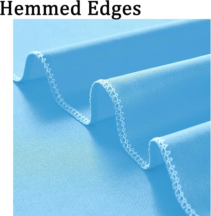 10x8ft Wrinkle Free Baby Blue Backdrop Curtains - Image 5